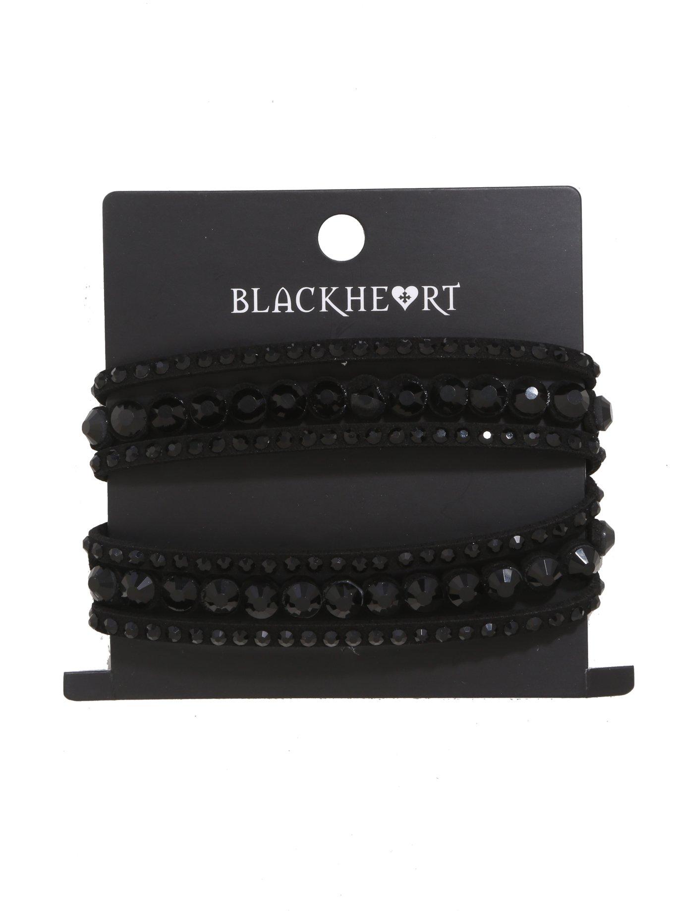Blackheart Black Multi-Strand Wrap Bracelet, , hi-res