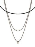 Blackheart Gold & Black Stacked Chain & Choker Necklace, , hi-res