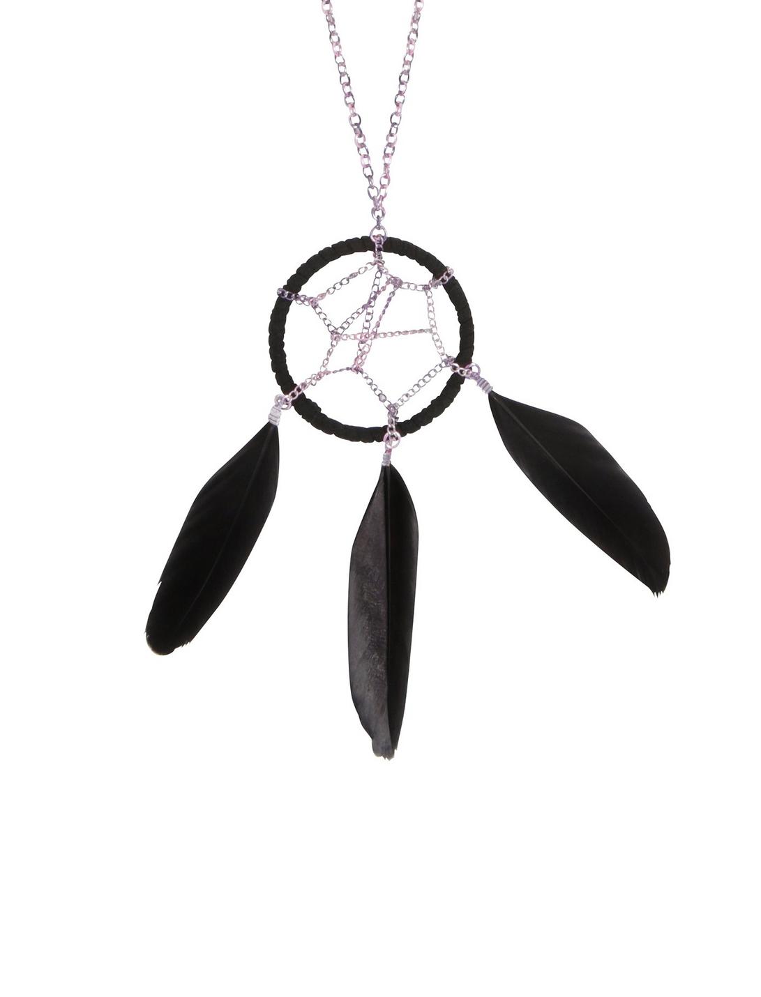 Blackheart Dreamcatcher Pendant Chain Necklace, , hi-res