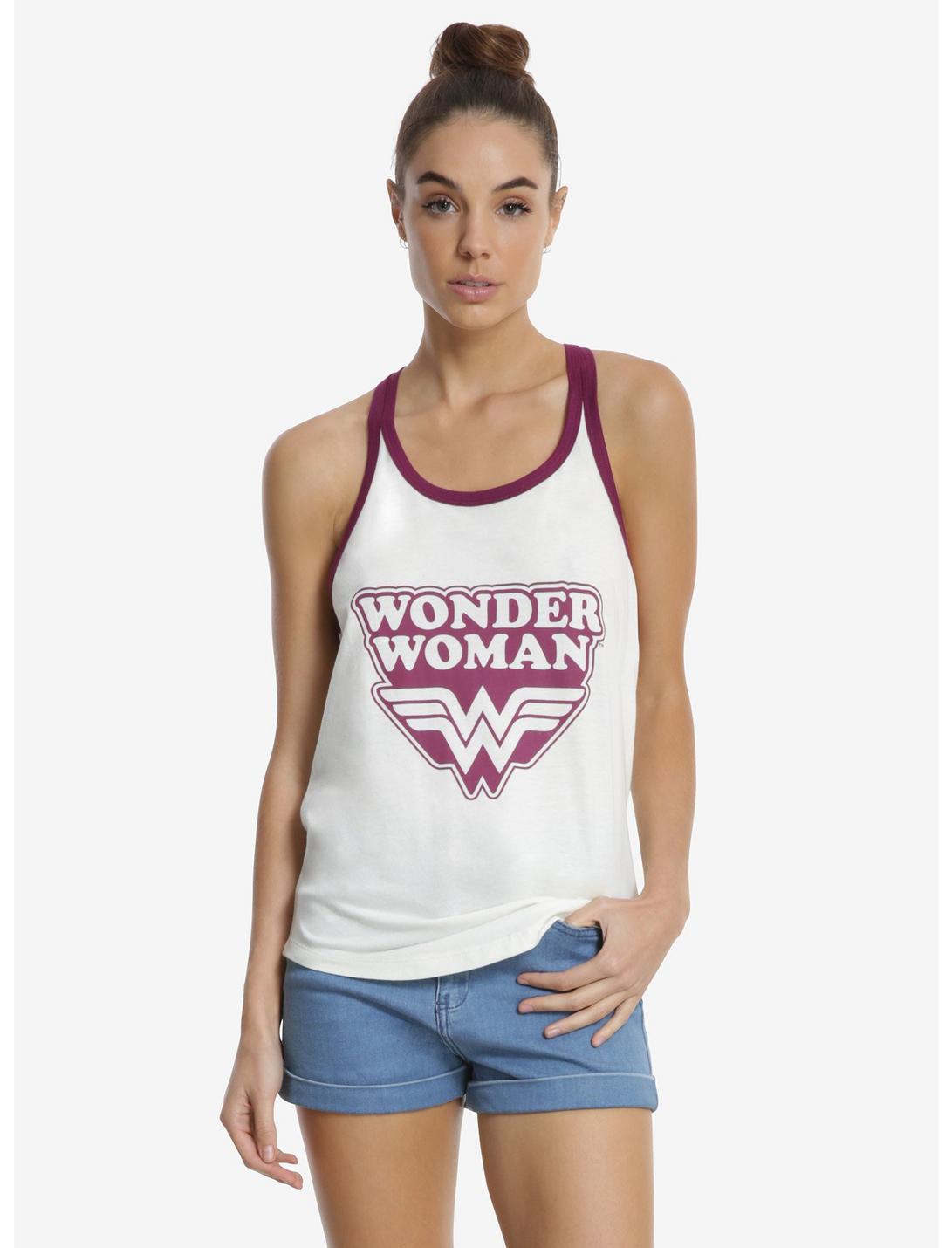 DC Comics Wonder Woman Strappy Womens Tank Top, GREY, hi-res