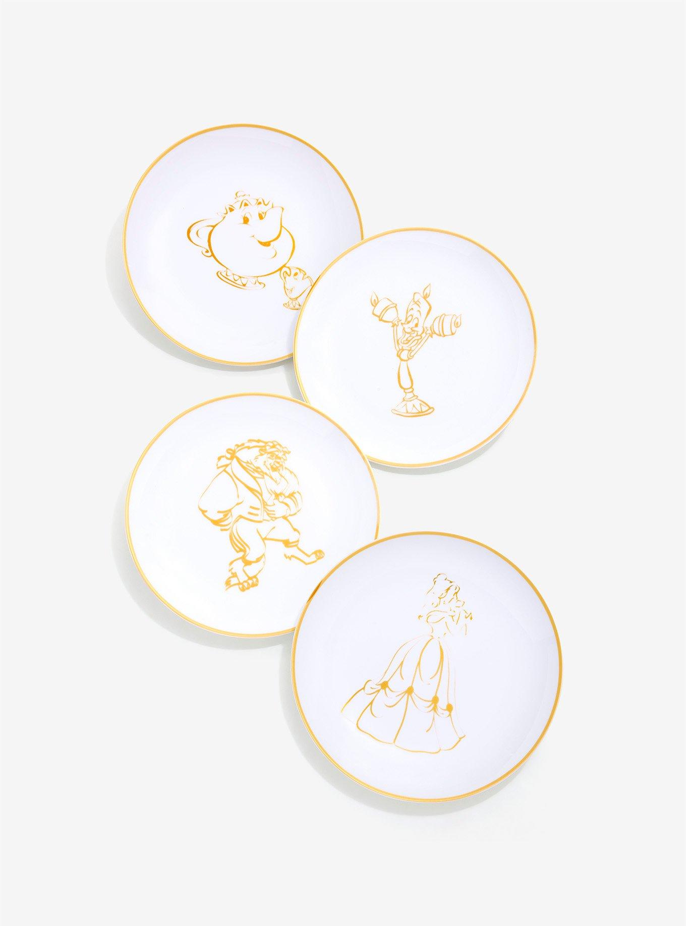 Disney Beauty And The Beast Sketch 8 Inch Plates, , hi-res