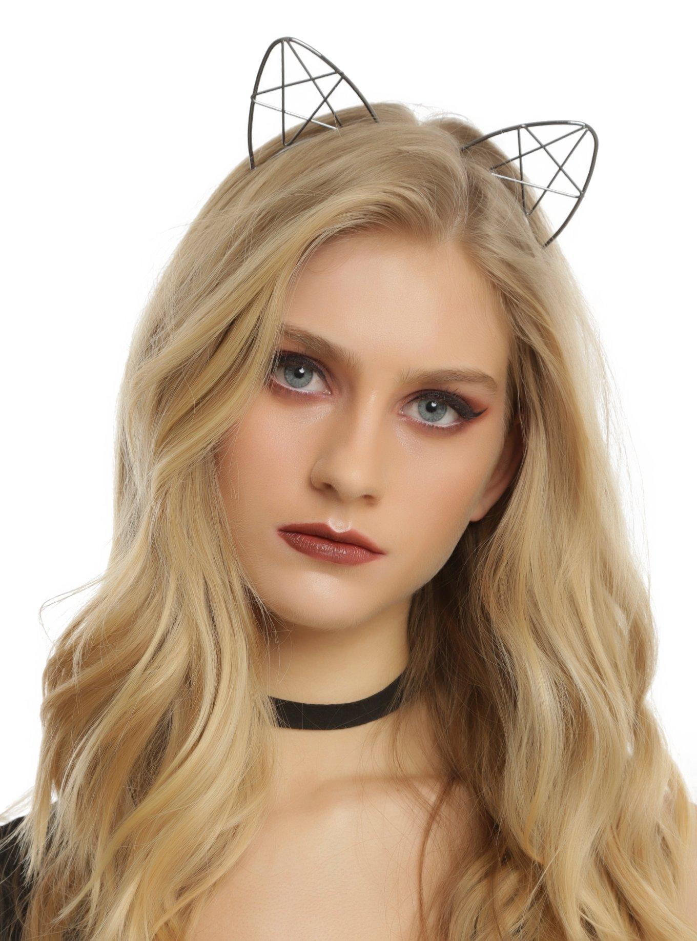 Metal Star Cat Ear Headband, , hi-res