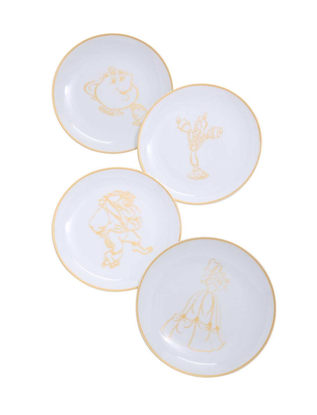 Disney Beauty And The Beast Ceramic 8-Inch Plate Set, , hi-res