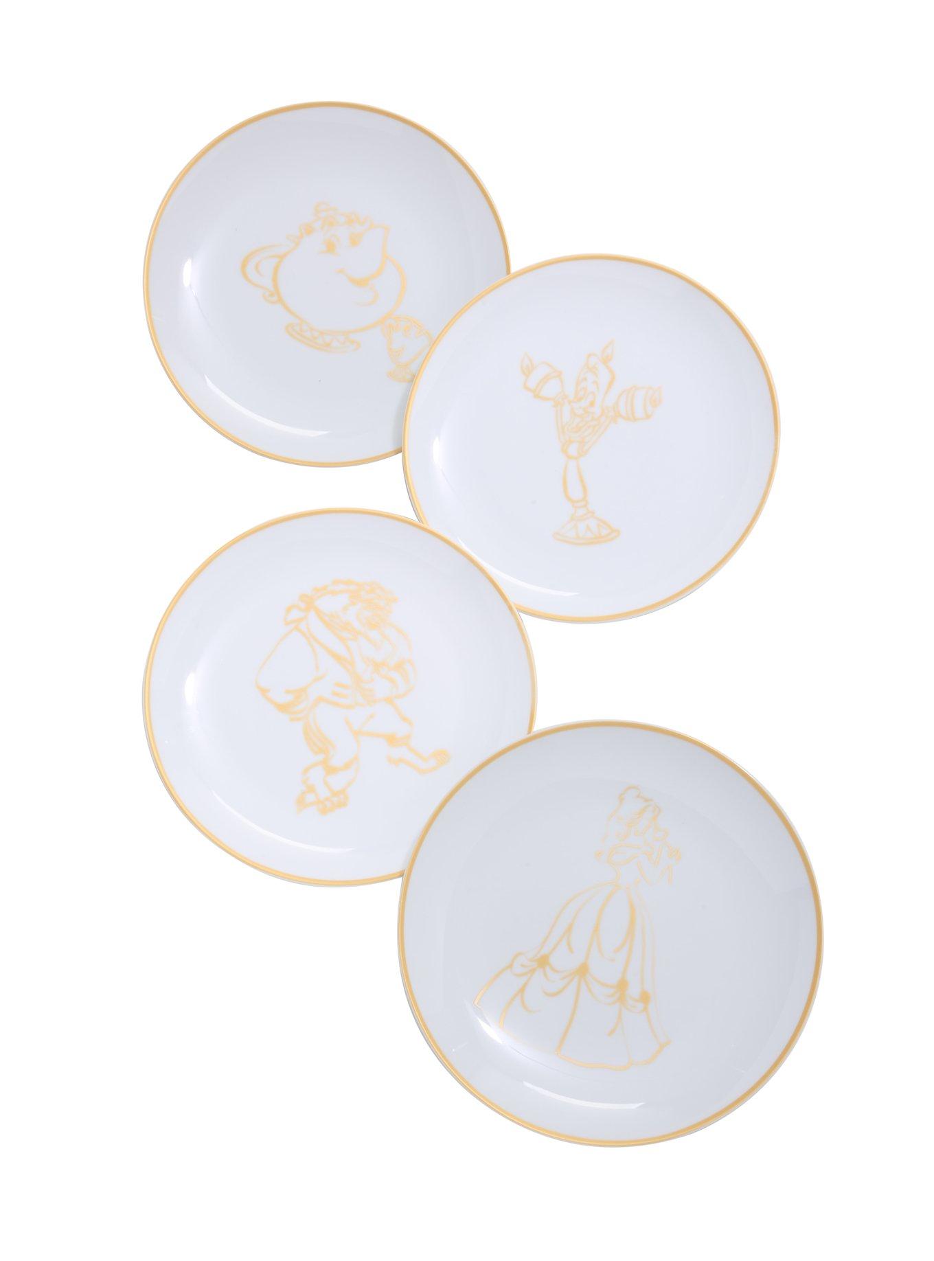 Disney Beauty And The Beast Ceramic 8-Inch Plate Set, , hi-res