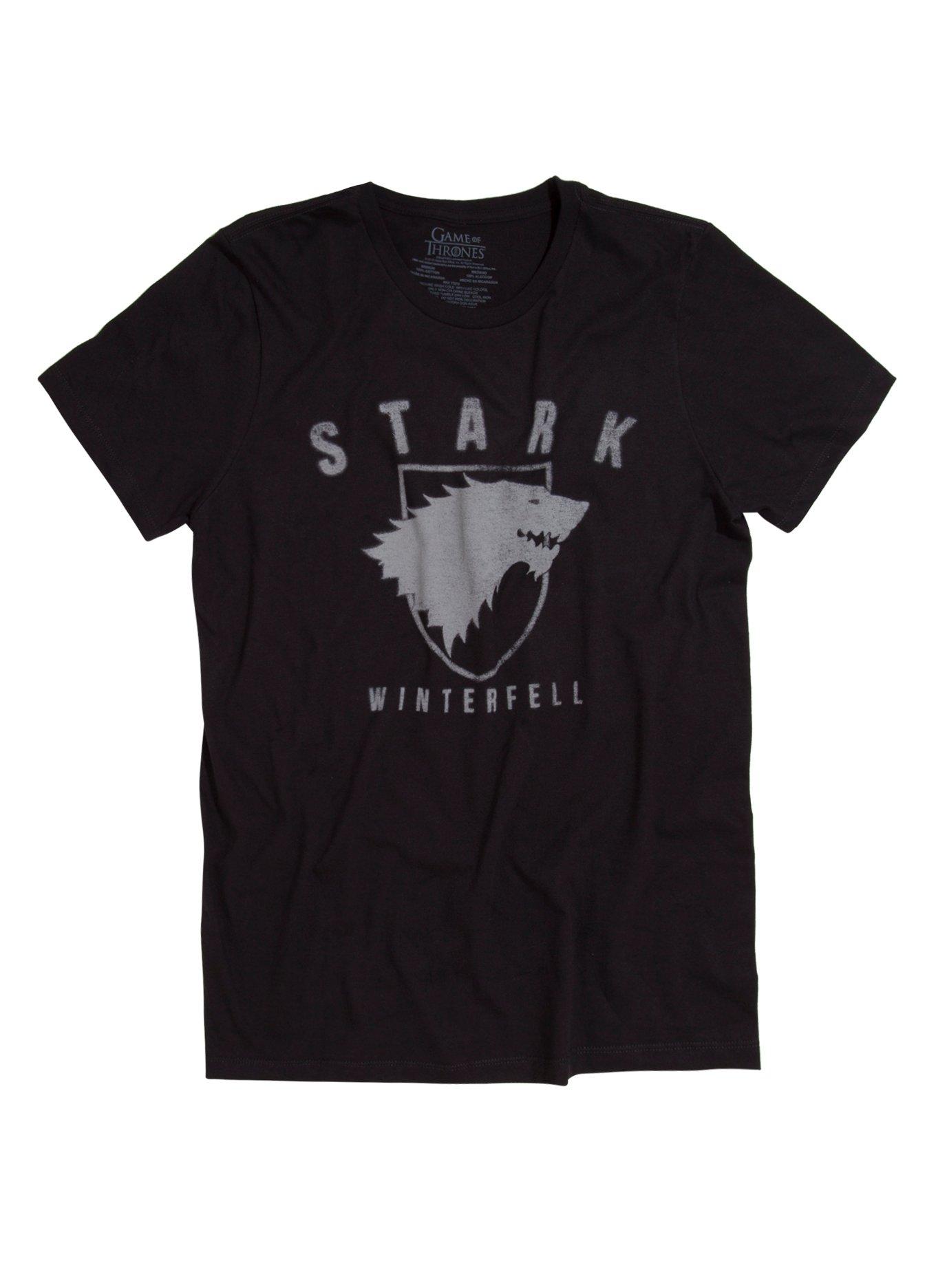 Game Of Thrones Stark Winterfell T-Shirt, BLACK, hi-res
