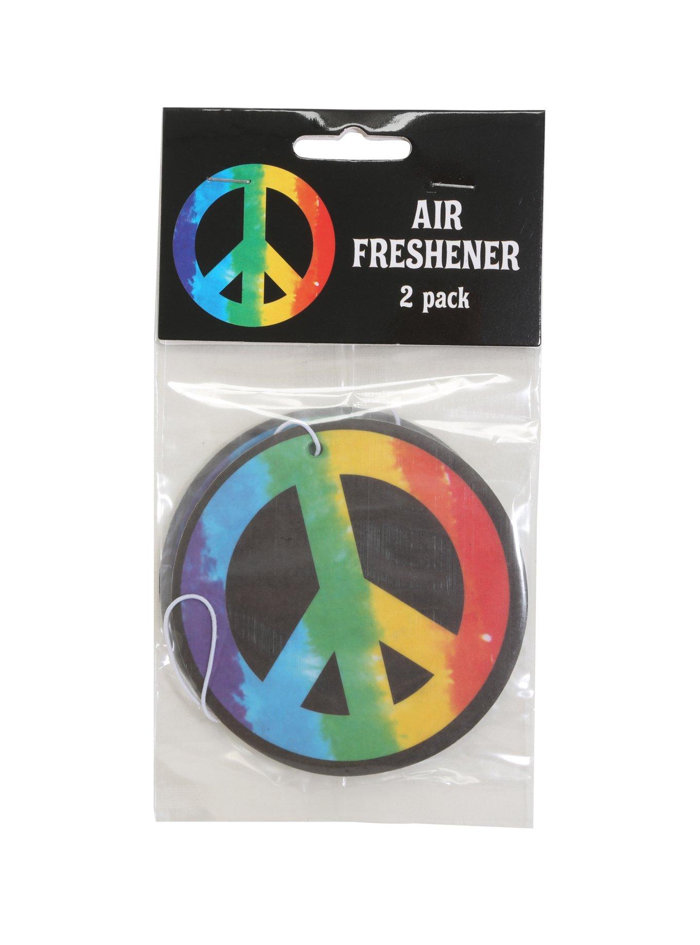 Peace Sign Tie Dye Air Freshener 2 Pack, , hi-res