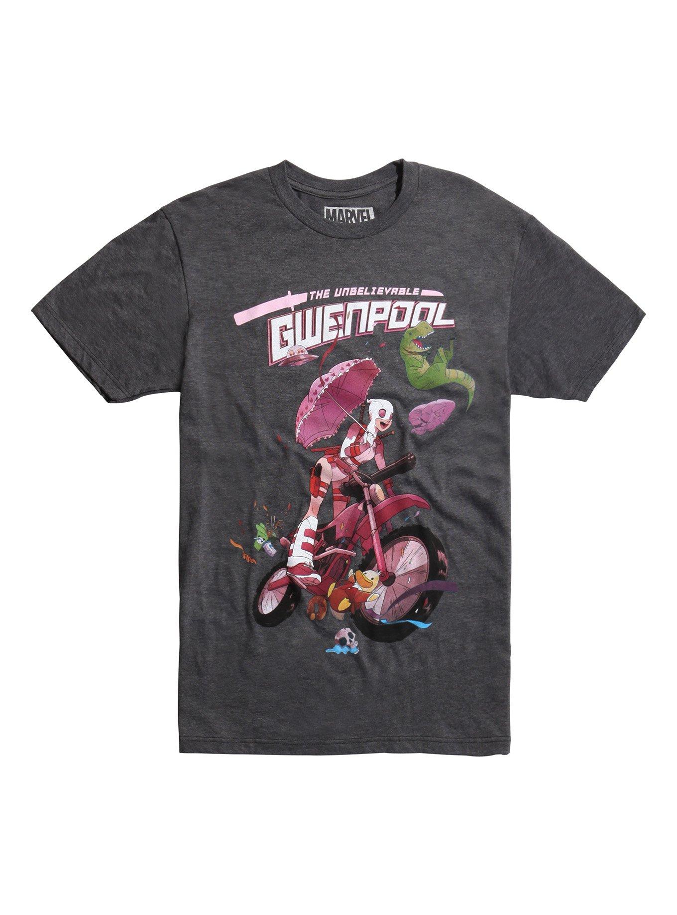 Marvel Gwenpool Motorcycle T-Shirt, BLACK, hi-res