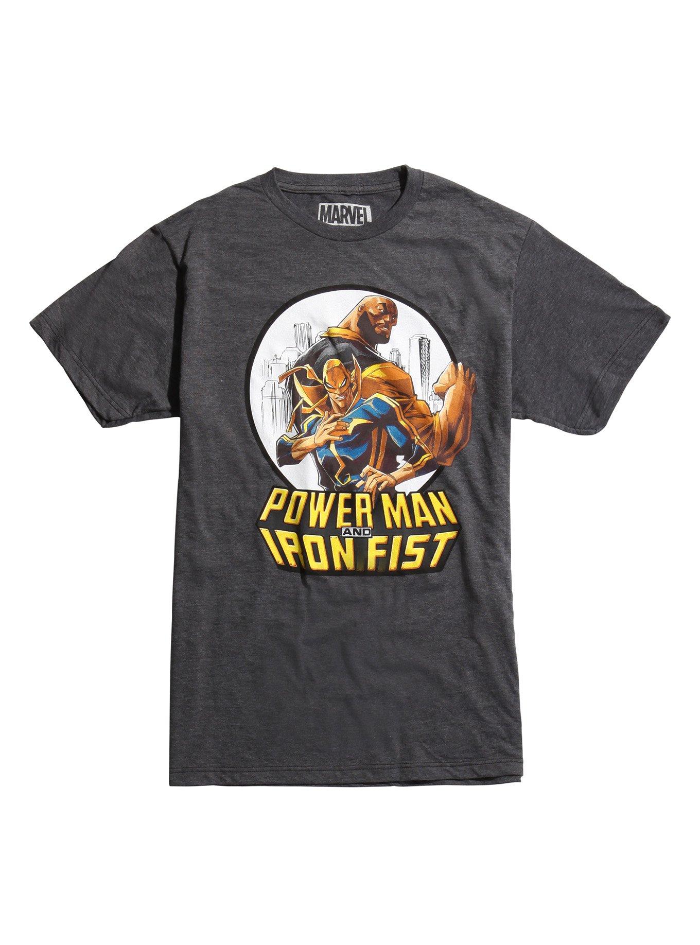 Marvel Power Man And Iron Fist Logo T-Shirt, BLACK, hi-res