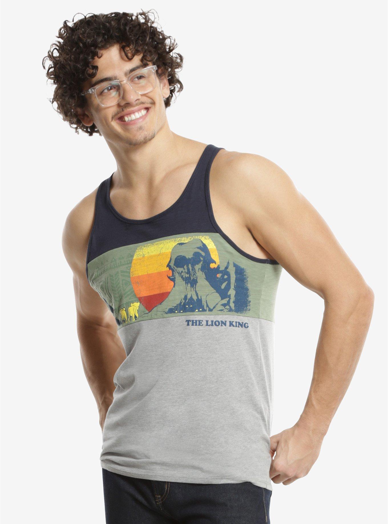 Disney The Lion King Elephant Graveyard Tri-Panel Tank Top, HEATHER GREY, hi-res