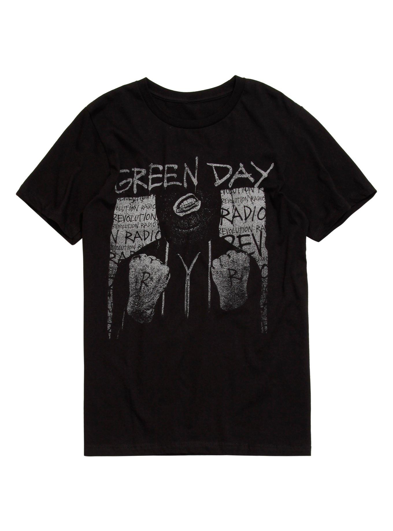 Green Day Revolution Radio Ski Mask T-Shirt, BLACK, hi-res