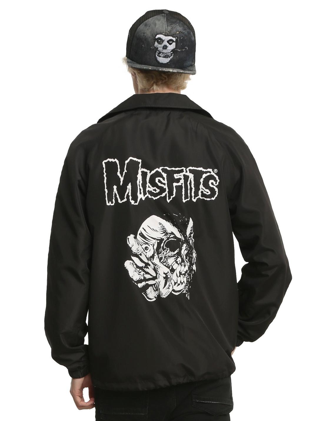 Misfits Skull Black Windbreaker, BLACK, hi-res