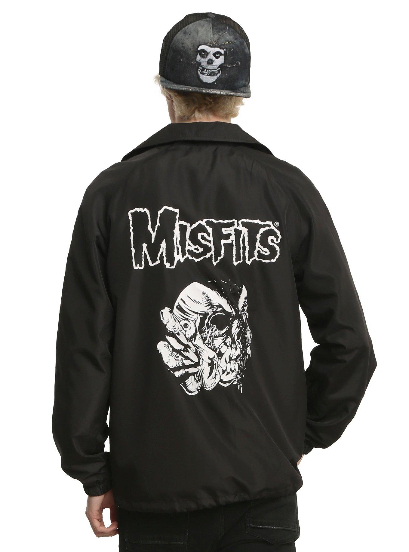 Misfits Skull Black Windbreaker, BLACK, hi-res