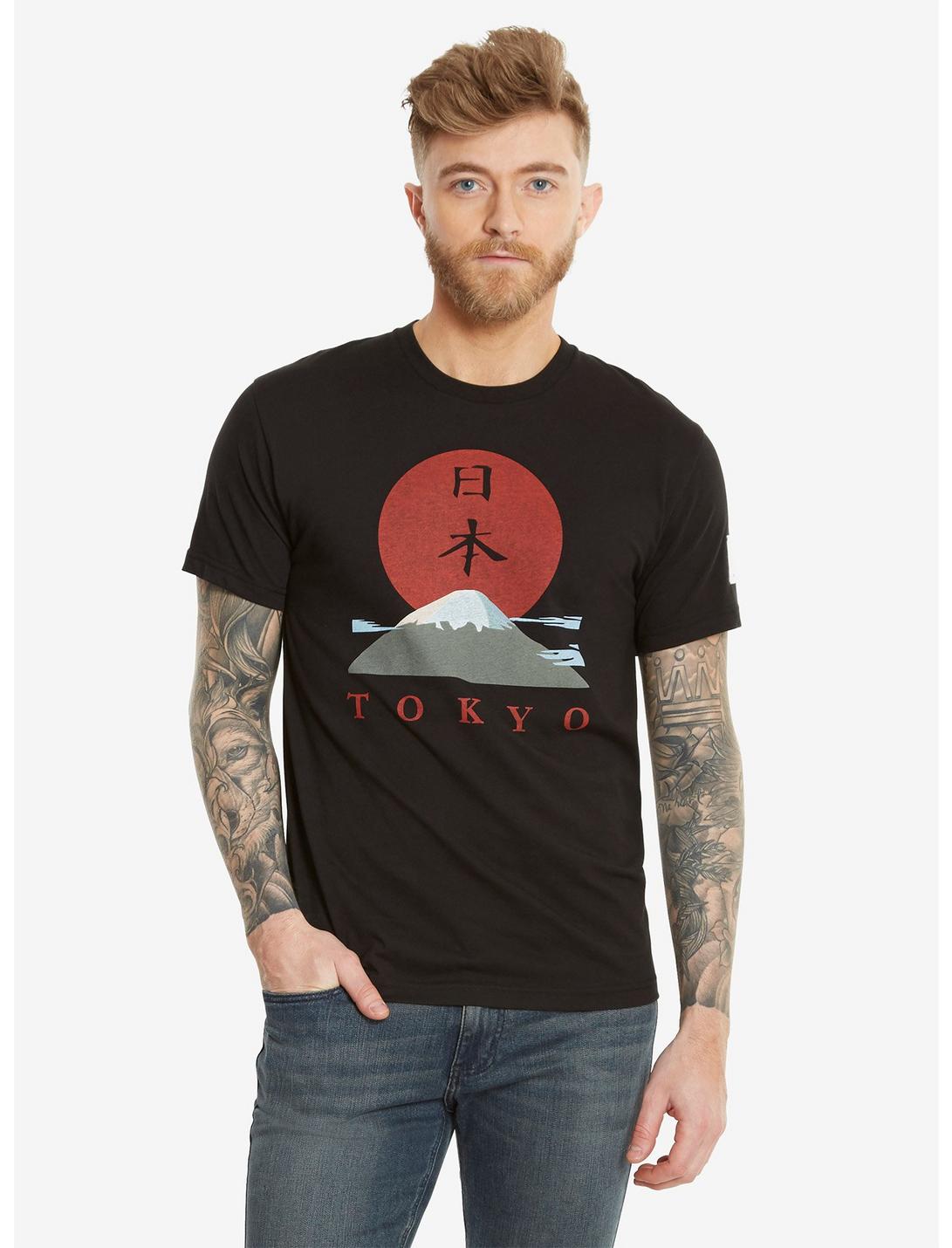 Tokyo Japan Patch Arm T-Shirt, BLACK, hi-res