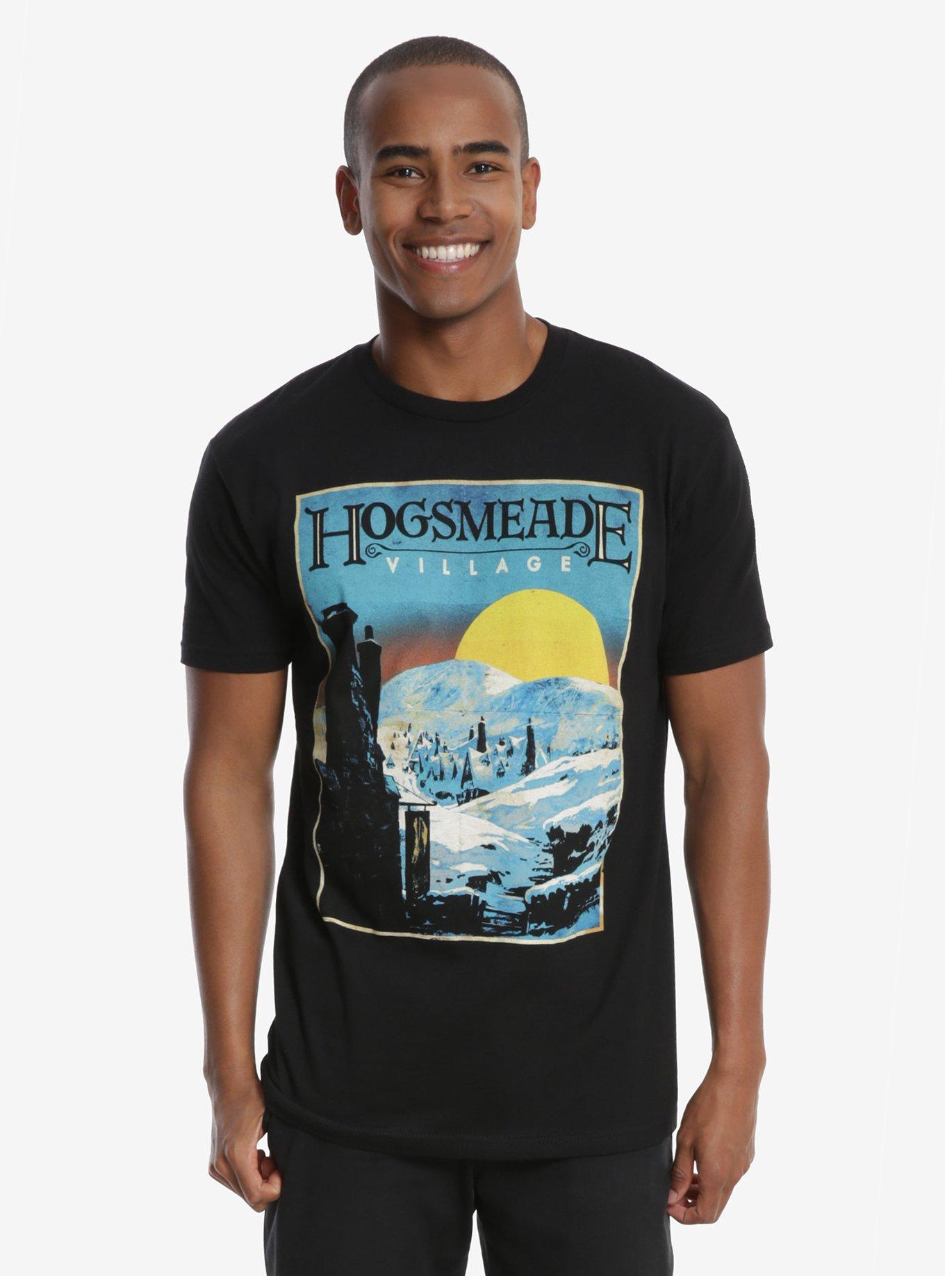 Harry Potter Hogsmeade Travel Poster T-Shirt, BLACK, hi-res