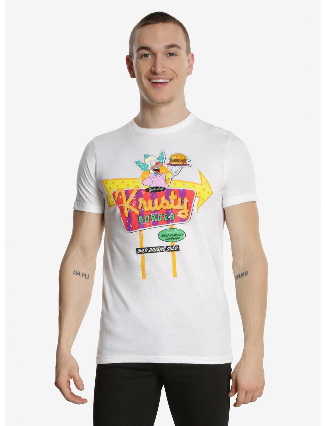 The Simpsons Krusty Burger T-Shirt, WHITE, hi-res