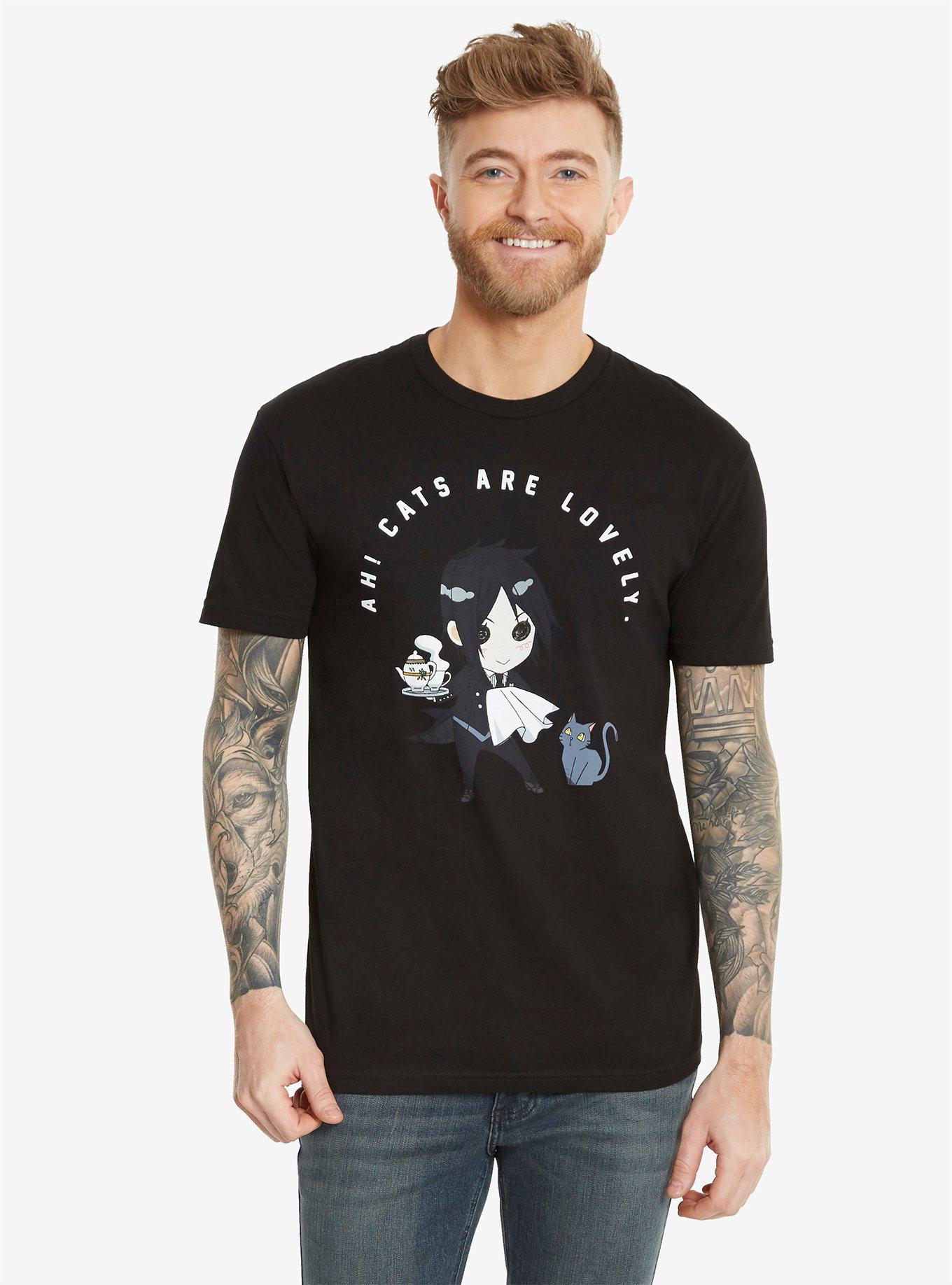 Black Butler Cats Are Lovely T-Shirt, BLACK, hi-res