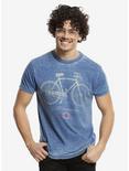 Schwinn Bicycle Burnout T-Shirt, NAVY, hi-res