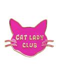 Cat Lady Club Pink Enamel Pin, , hi-res