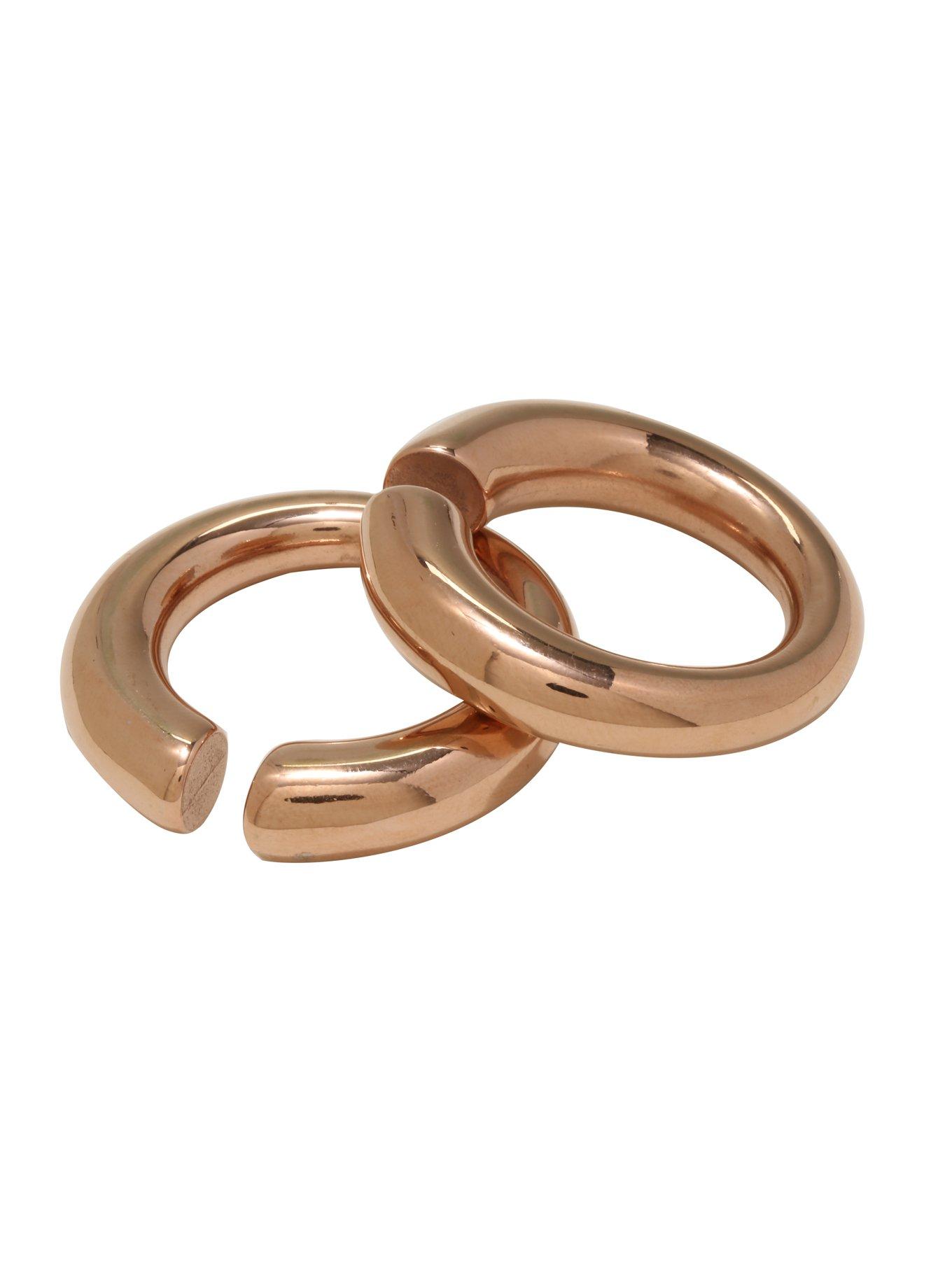 00G Steel Rose Gold Circle Weights, , hi-res