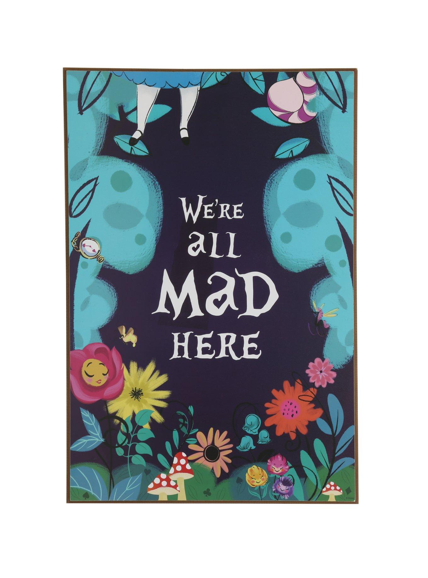 Disney Alice In Wonderland We're All Mad Here Wall Art, , hi-res