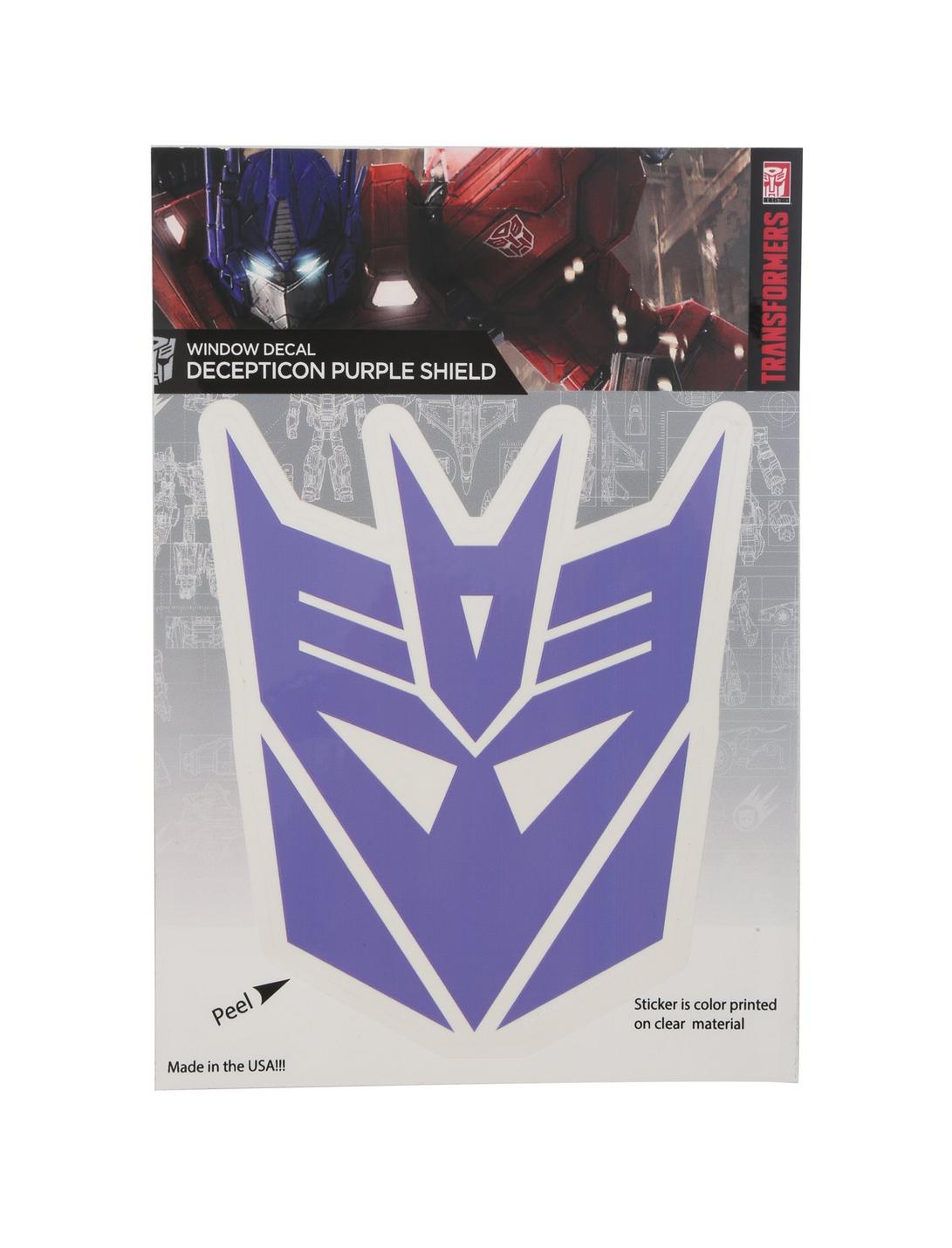 Transformers Decepticon Purple Shield Window Decal, , hi-res