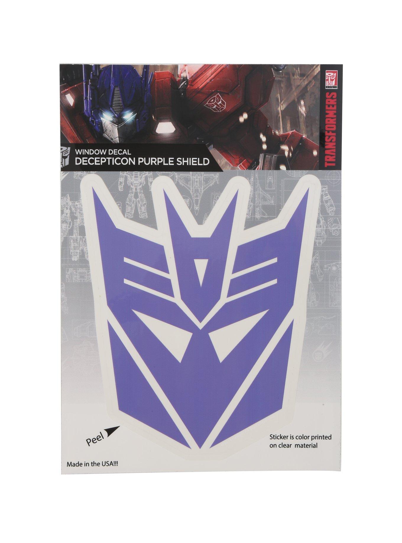Transformers Decepticon Purple Shield Window Decal, , hi-res