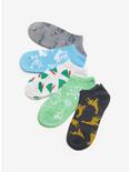Disney Peter Pan Toss Print No-Show Socks 5 Pair, , hi-res