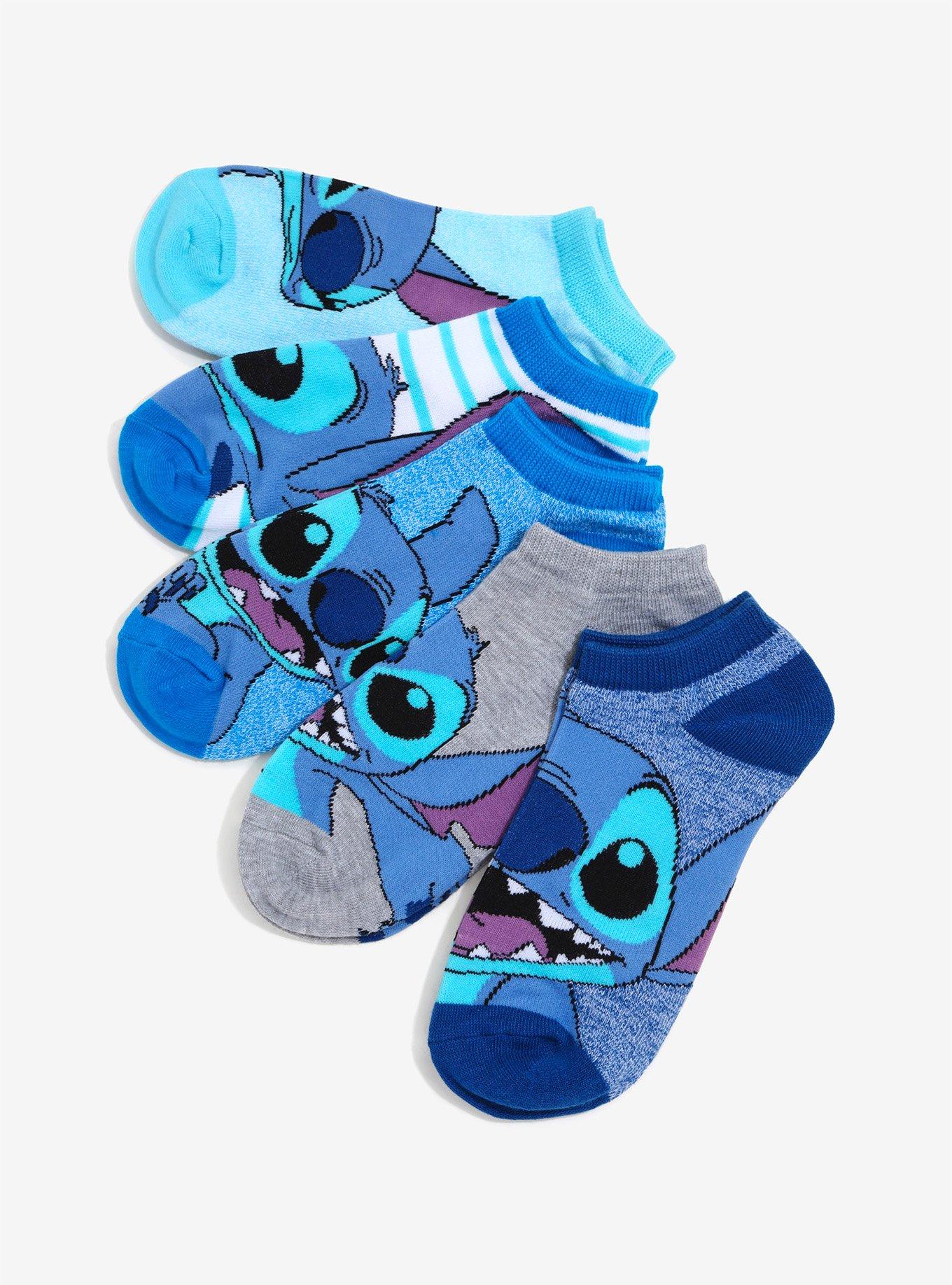 Disney Lilo And Stitch Faces No Show Socks 5 Pair Boxlunch 