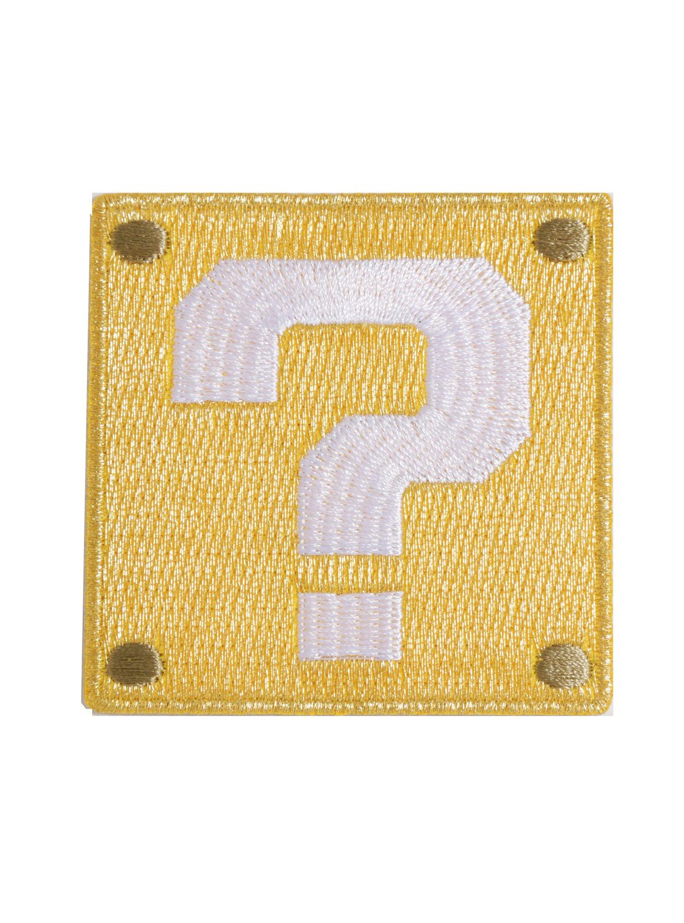 Nintendo Super Mario Bros. Gold Block Iron-On Patch, , hi-res