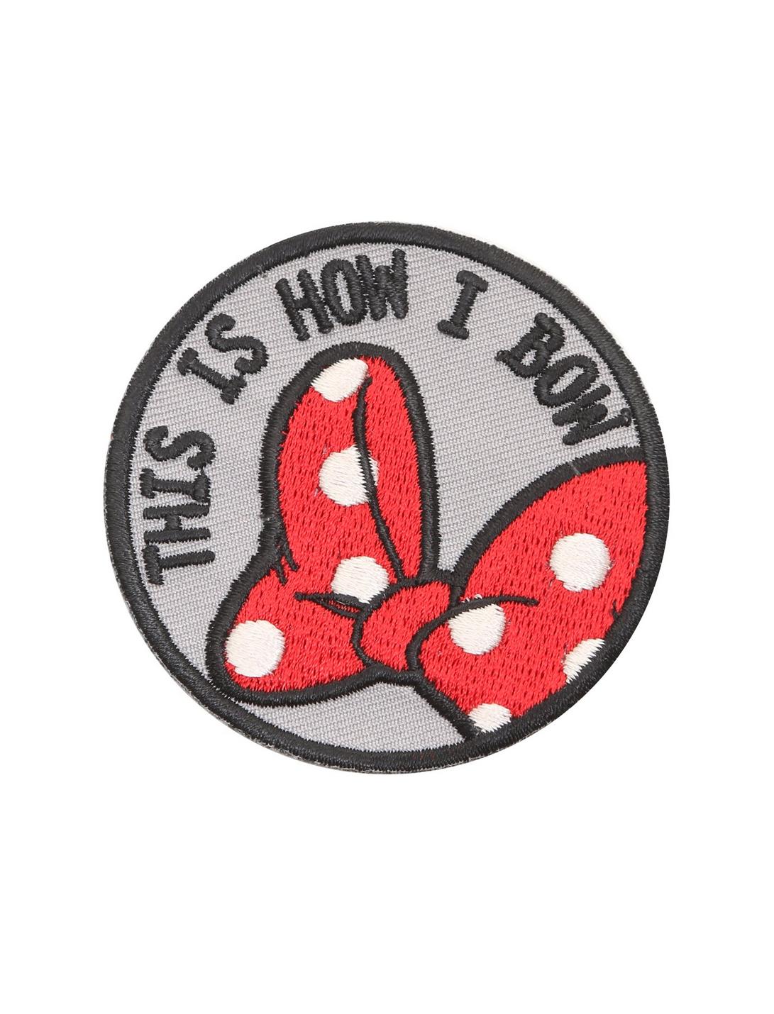 Loungefly Disney This Is How I Bow Iron-On Minnie Mouse Patch, , hi-res