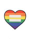Loungefly Rainbow Heart Equality Iron-On Patch, , hi-res