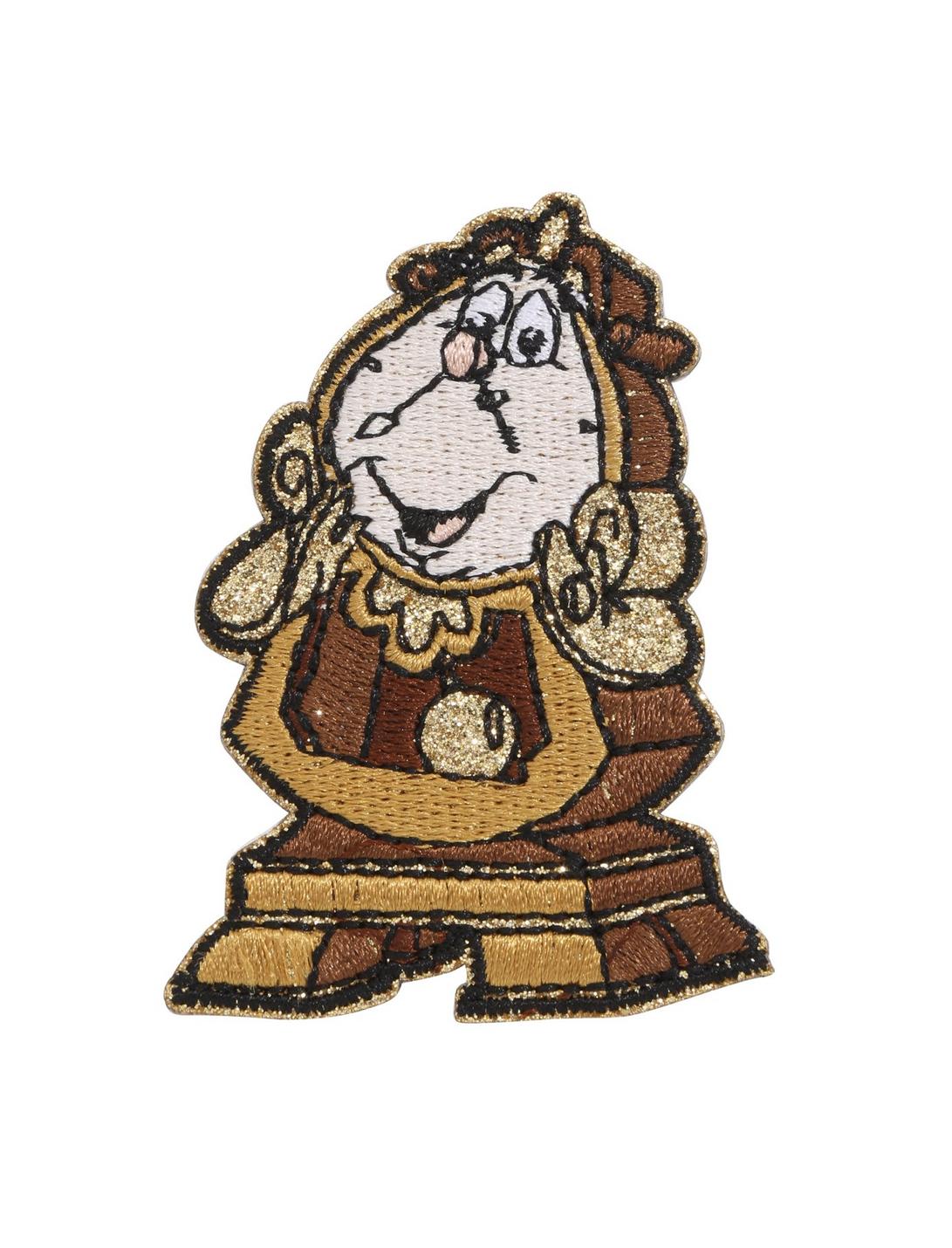 Disney Beauty And The Beast Cogsworth Glitter Sticker Patch, , hi-res