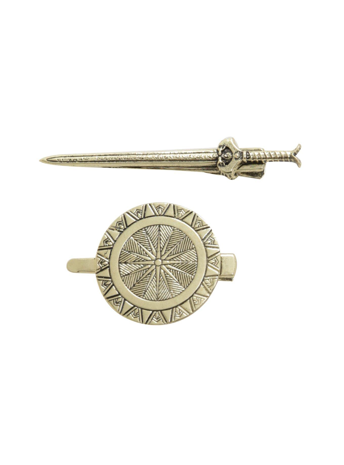 DC Comics Wonder Woman Sword Shield Metal Hair Clip, , hi-res