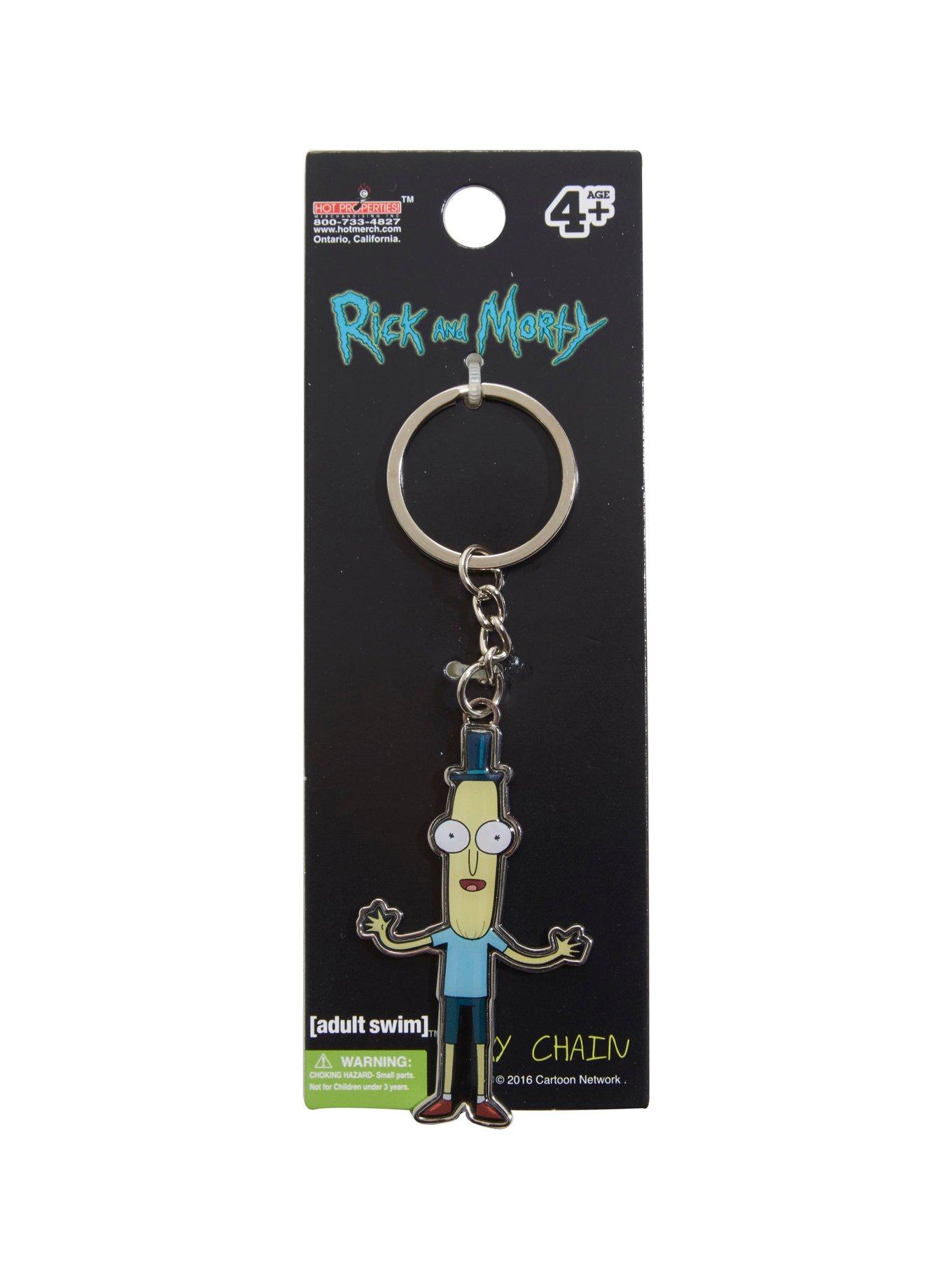 Rick And Morty Mr. Poopy Butthole Metal Key Chain, , hi-res