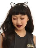Blackheart Clear Crystal Cat Ear Headband, , hi-res