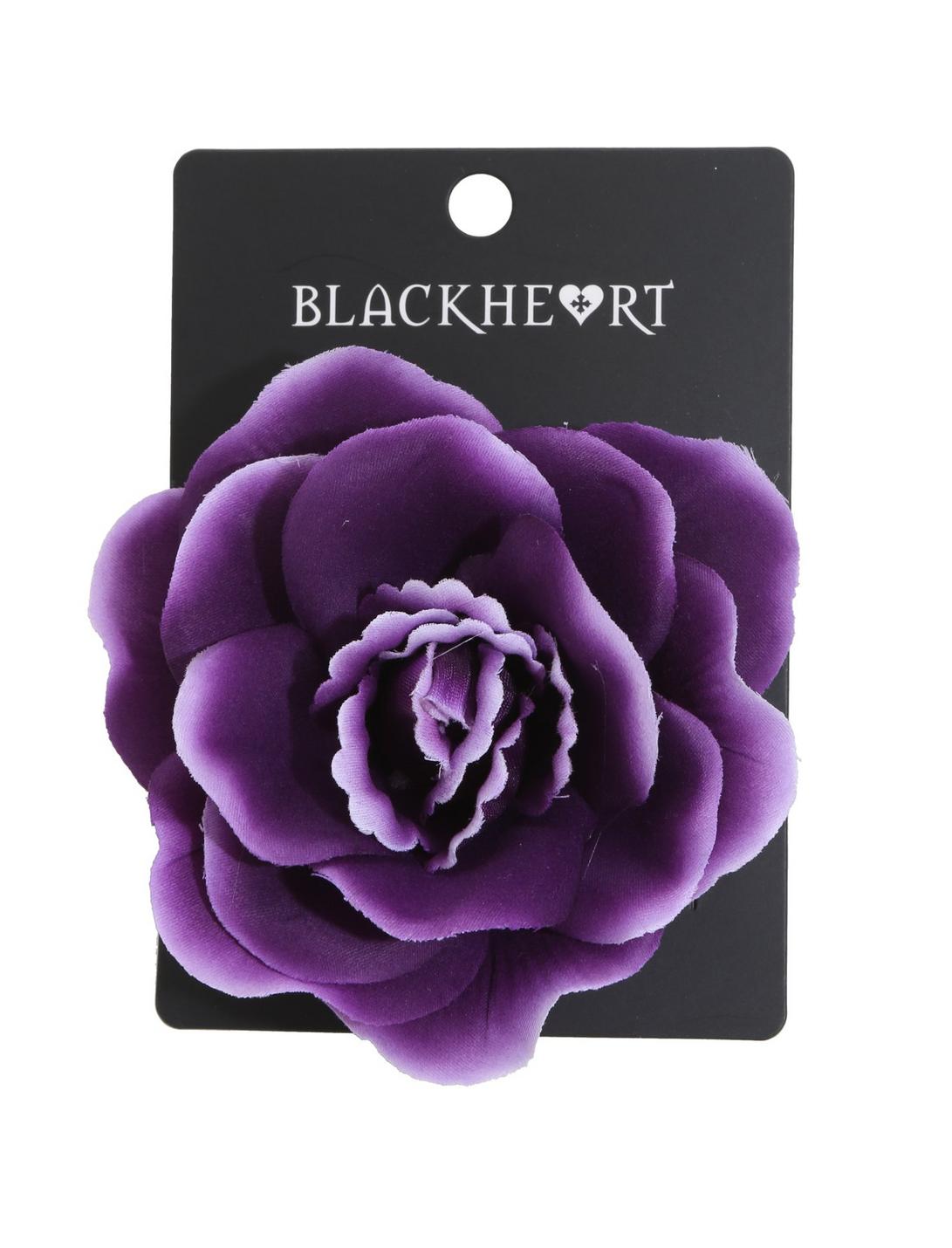 Blackheart Purple Ombre Flower Hair Clip, , hi-res