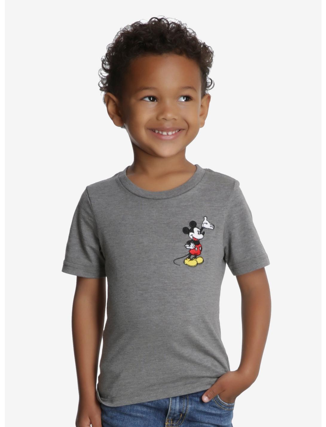 Disney Mickey Mouse Embroidered Toddler Tee, CHARCOAL, hi-res
