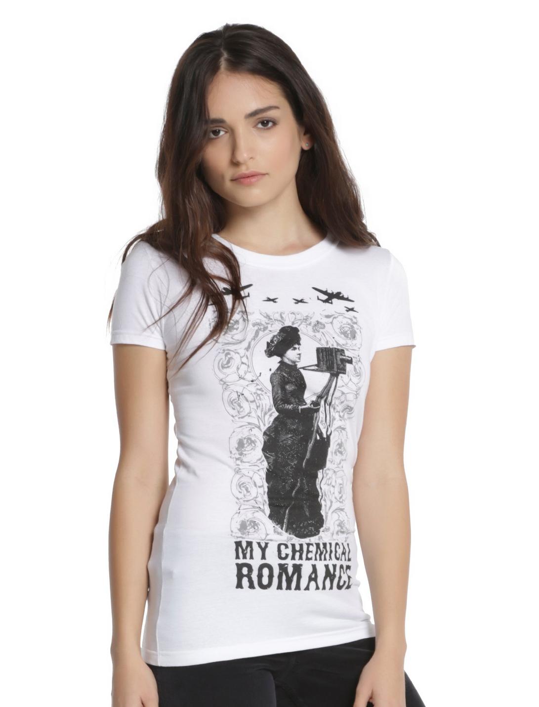 My Chemical Romance Victorian Lady Girls T-Shirt, WHITE, hi-res