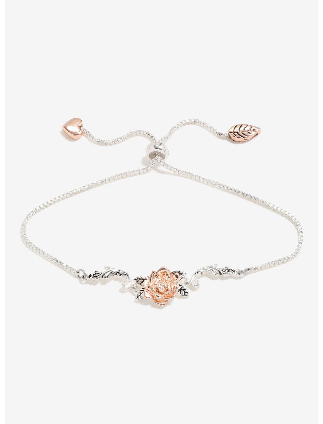 Disney Beauty And The Beast Rose Gold Two-Tone Bracelet, , hi-res