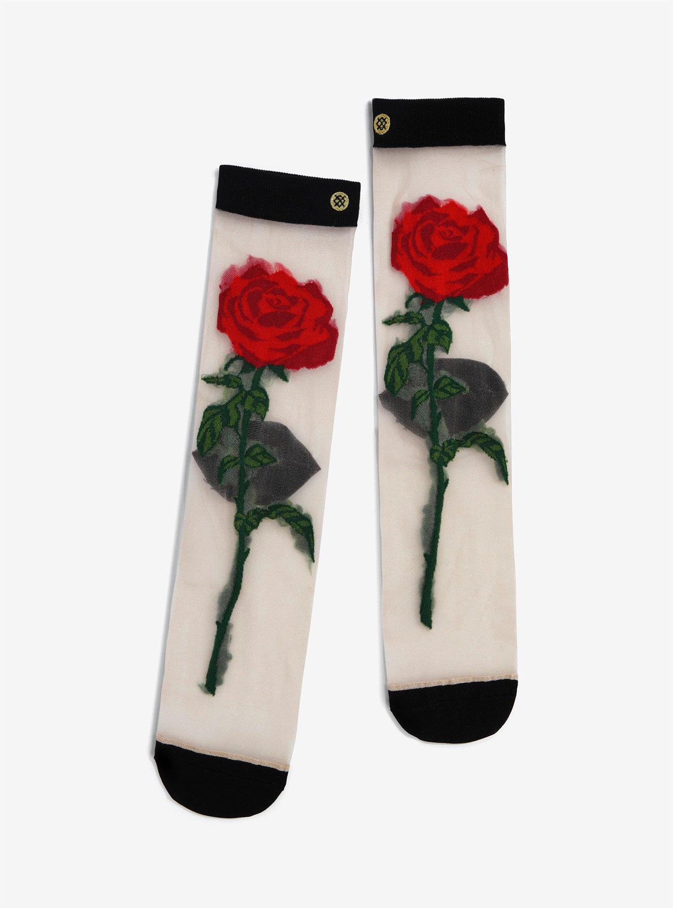 Stance Disney Beauty And The Beast The Rose Womens Socks, , hi-res