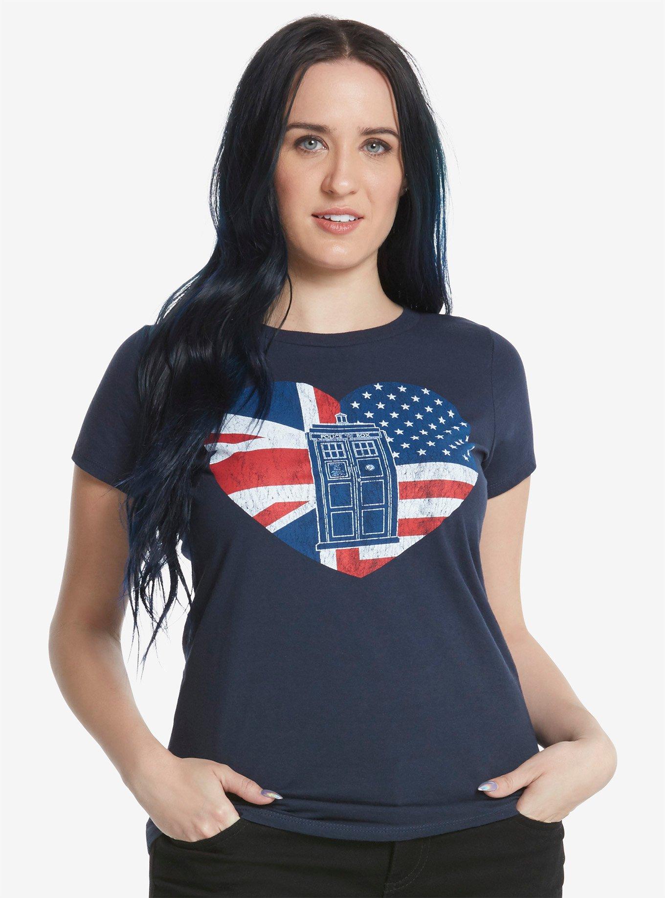 Doctor Who TARDIS Heart T-Shirt, NAVY, hi-res