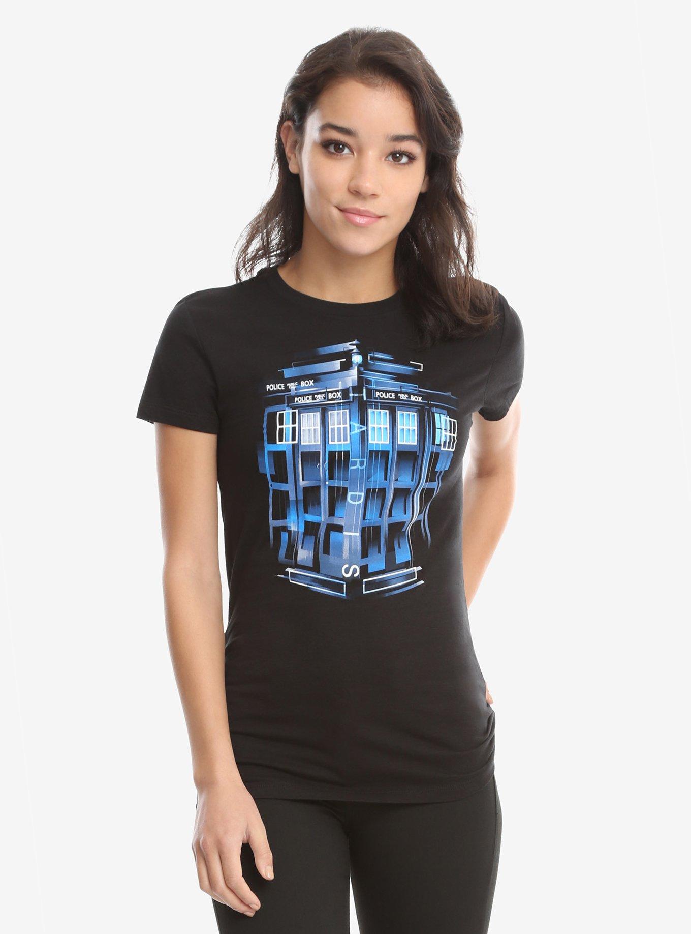Doctor Who Geometric TARDIS T-Shirt, BLACK, hi-res