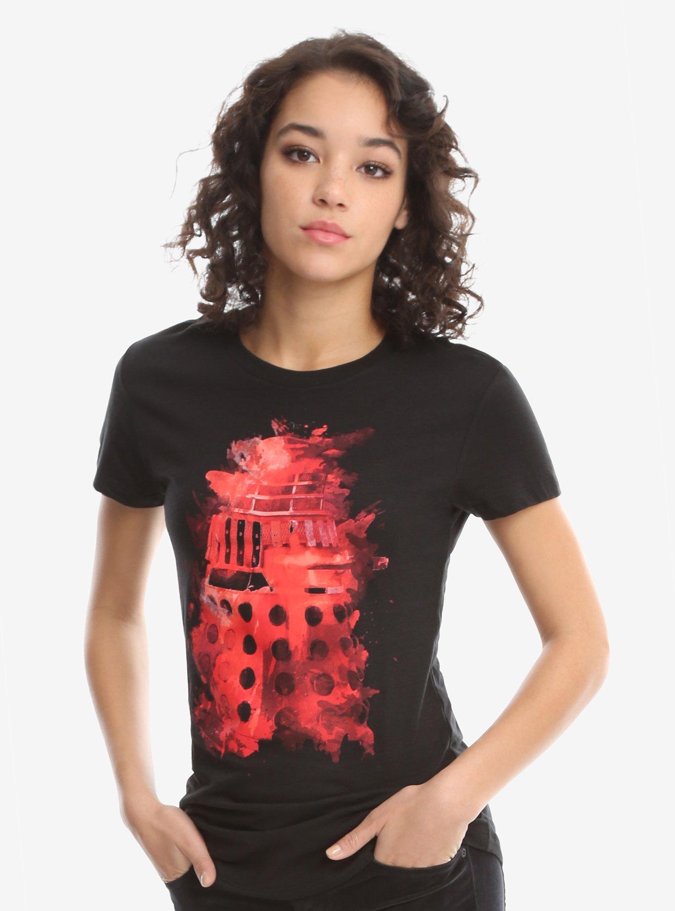 Doctor Who Dalek Ink Splatter T-Shirt, BLACK, hi-res