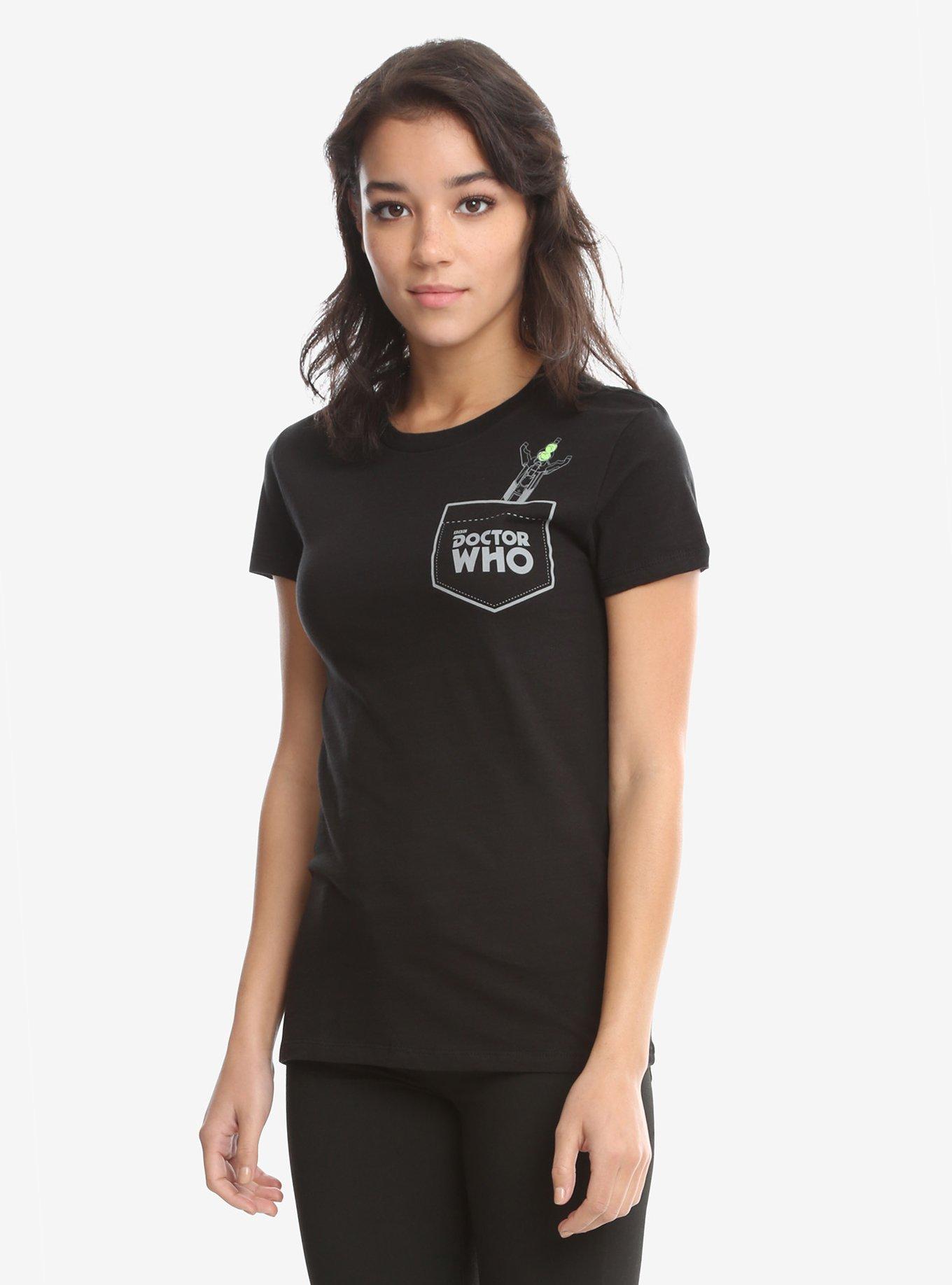 Doctor Who Sonic Screwdriver Pocket T-Shirt, BLACK, hi-res