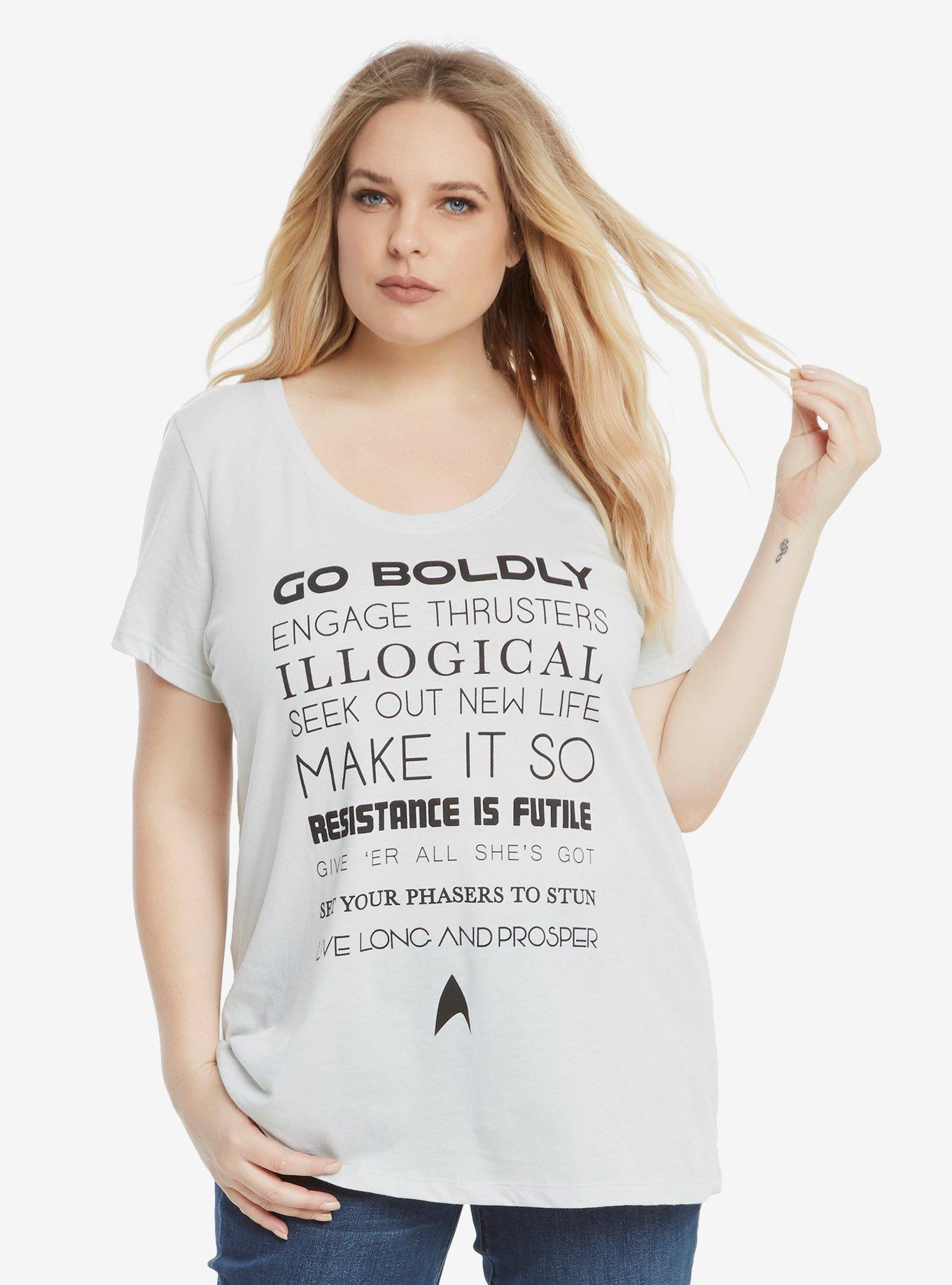 Star Trek 50th Anniversary Best Lines T-Shirt Plus Size, WHITE, hi-res