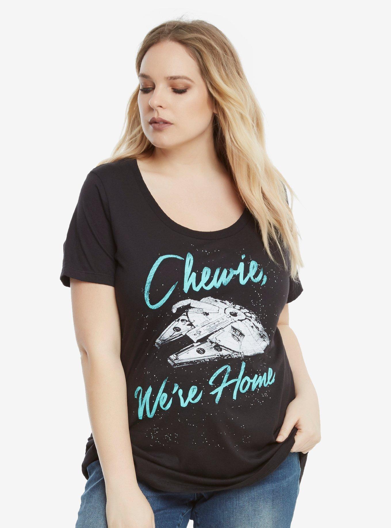 Star Wars: The Force Awakens Chewie We're Home T-Shirt Plus Size, LIGHT BLUE, hi-res