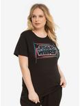 Star Wars Lightsaber Logo T-Shirt Plus Size, BLACK, hi-res