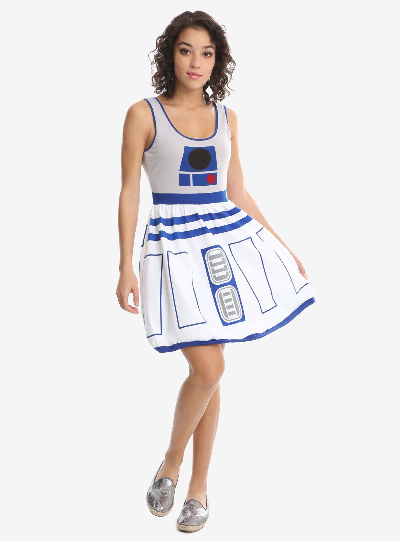 Star Wars R2-D2 A-Line Dress, WHITE, hi-res