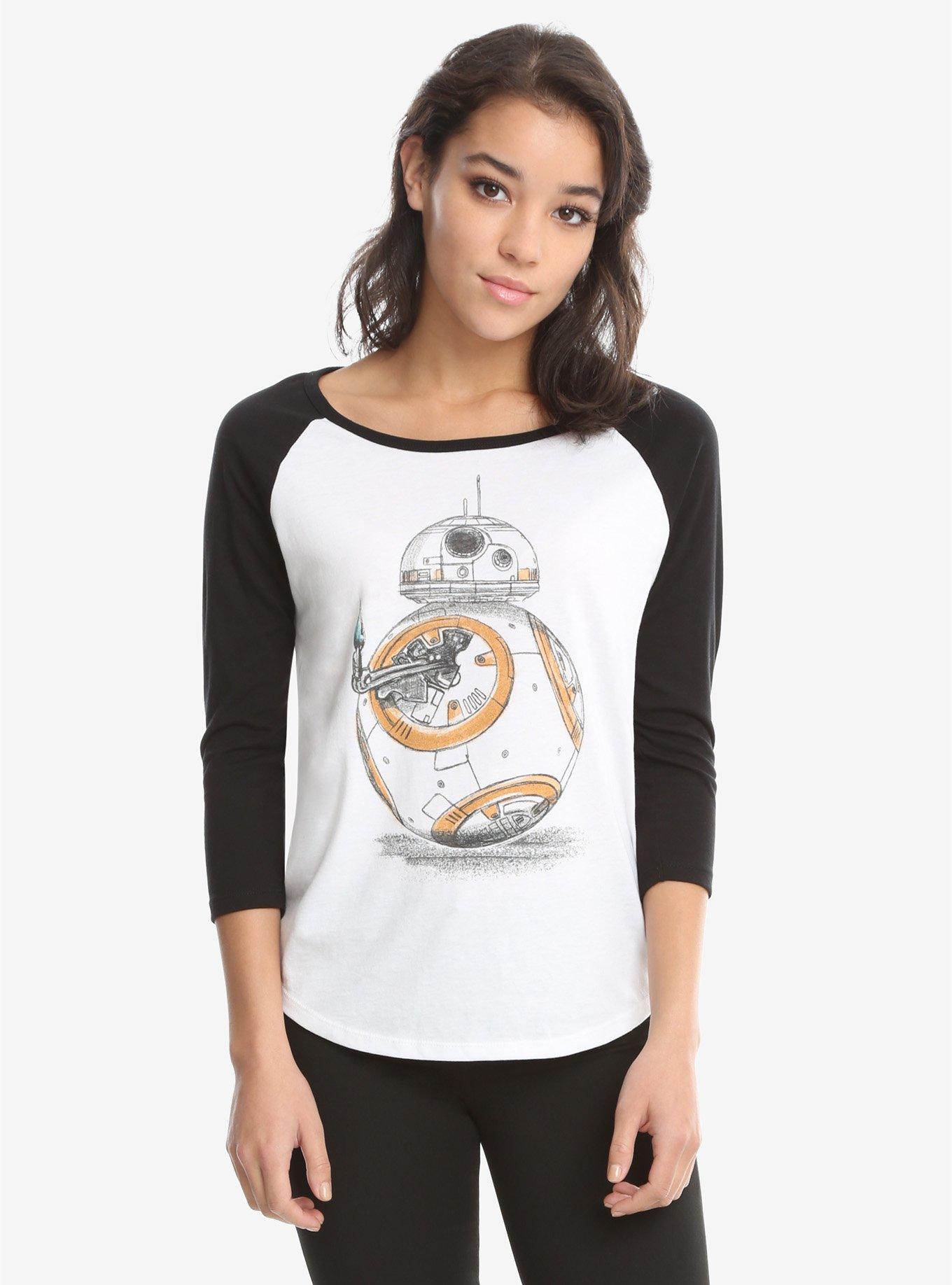 Star Wars: The Force Awakens BB-8 Thumbs Up Raglan, WHITE, hi-res