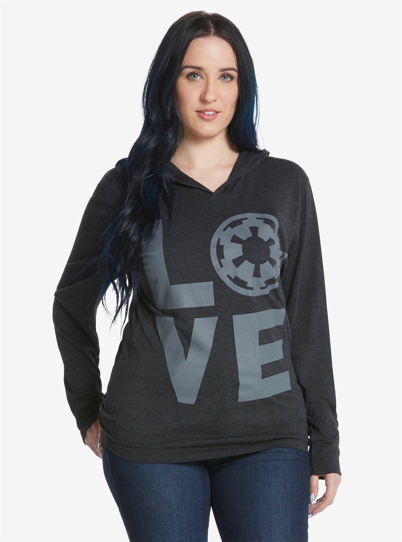 Star Wars Imperial Logo Love Lounge Hoodie, BLACK, hi-res